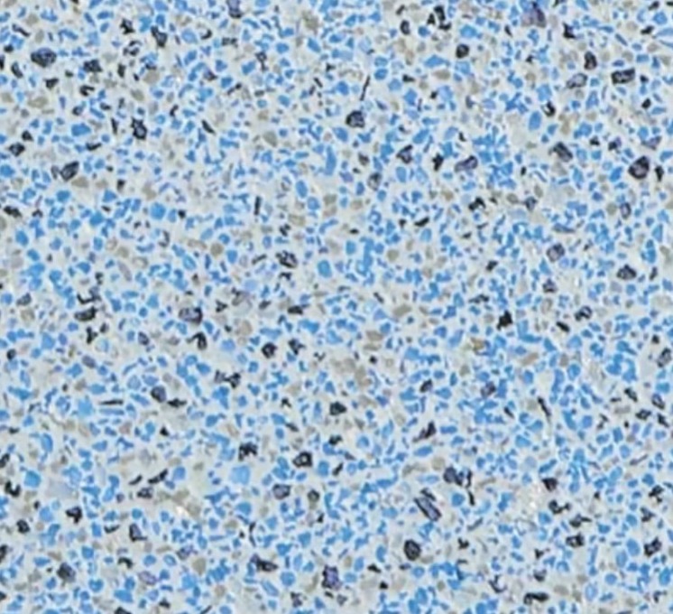 Caribbean Blue pool plaster finish sample showing its aggregate color and texture