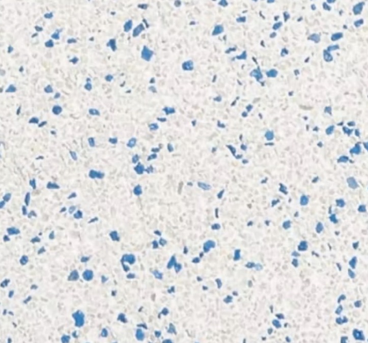 Blue Splash pool plaster finish sample showing its aggregate color and texture